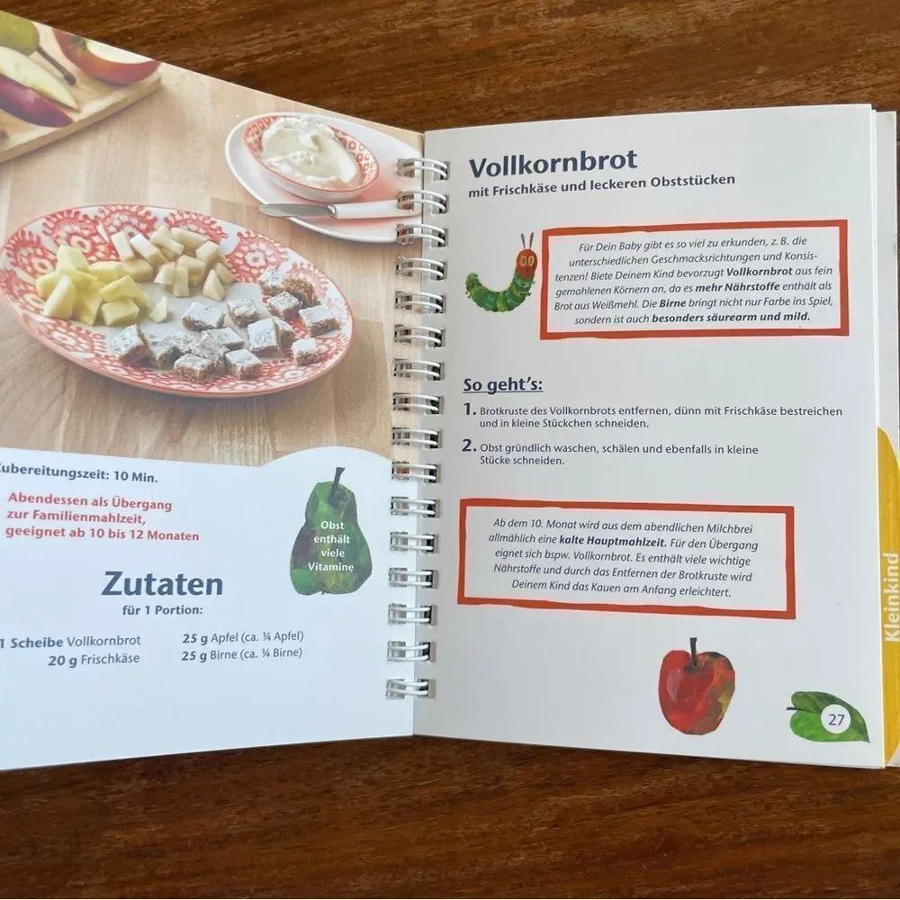 Meine Rezepte German Cookbook for Babies and Toddlers Balanced Wholesome